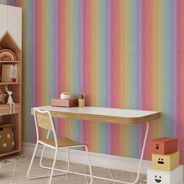 Carta da parati Gradiente arcobaleno luminoso con transizioni fluide, Parati astratta classici, a00512 : Uwalls.it
