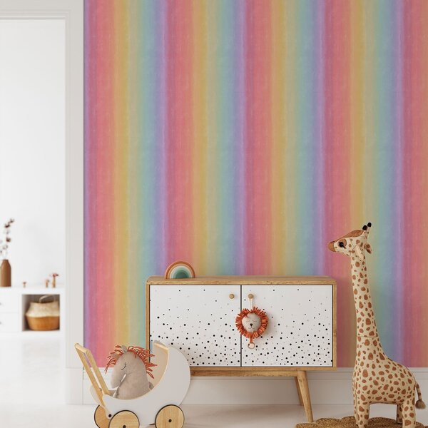 Carta da parati Gradiente arcobaleno luminoso con transizioni fluide, Parati astratta classici, a00512 : Uwalls.it