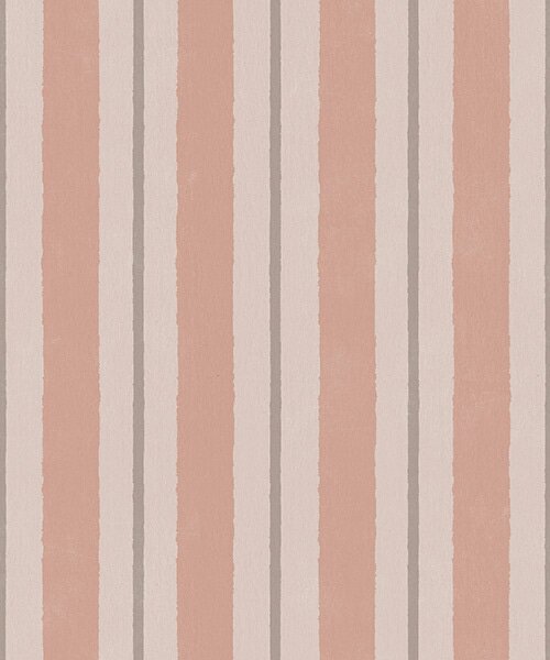 Carta da parati Strisce larghe color terracotta-beige con accenti, Parati geometrica classici, Parati geometrica a righe classici, a00513 : Uwalls.it