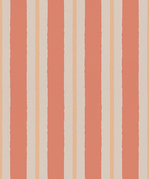 Carta da parati Strisce di terracotta brillante con accenti beige, Parati geometrica classici, Parati geometrica a righe classici, a00515 : Uwalls.it