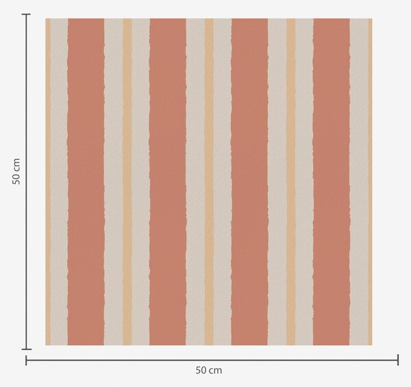 Carta da parati Strisce di terracotta brillante con accenti beige, Parati geometrica classici, Parati geometrica a righe classici, a00515 : Uwalls.it
