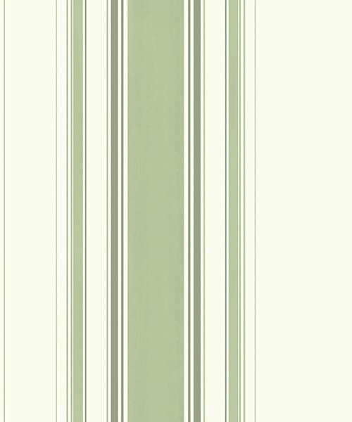 Carta da parati Fondo crema con un'ampia striscia centrale verde, Parati geometrica classici, Parati geometrica a righe classici, a00519 : Uwalls.it
