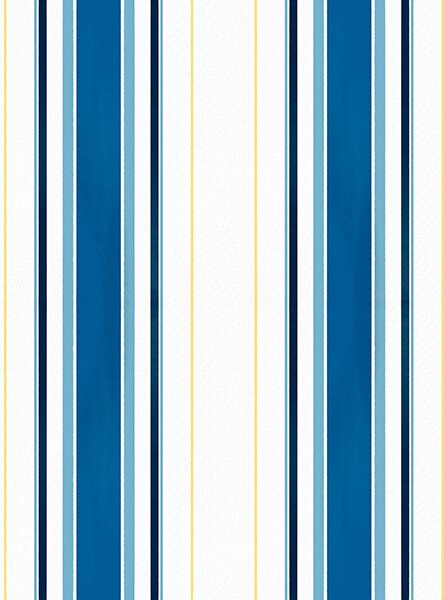 Carta da parati Larghe strisce blu con sottili linee gialle, Parati geometrica classici, Parati geometrica a righe classici, a00522 : Uwalls.it