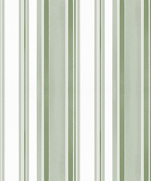 Carta da parati Strisce verdi con intervalli bianchi e linee, Parati geometrica classici, Parati geometrica a righe classici, a00526 : Uwalls.it