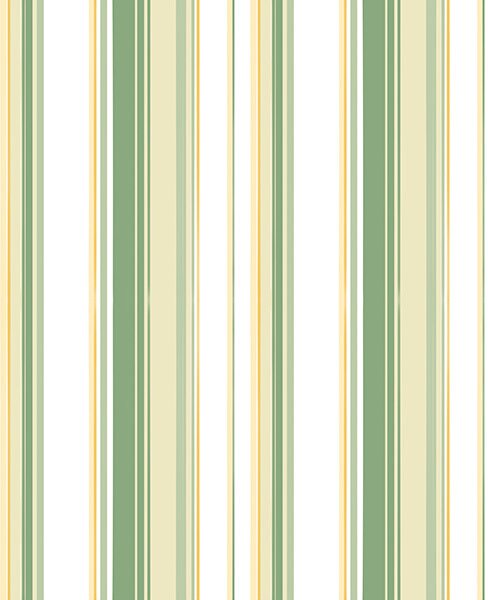 Carta da parati Strisce verdi e beige con linee d'accento gialle, Parati geometrica classici, Parati geometrica a righe classici, a00531 : Uwalls.it