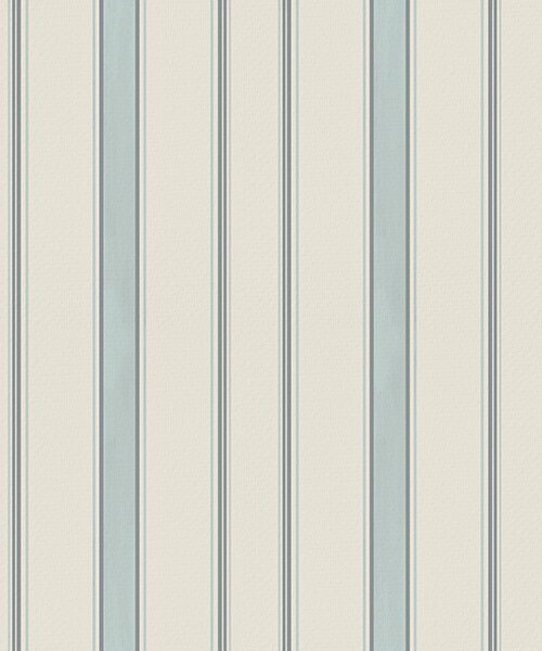 Carta da parati Strisce blu e grigie su sfondo crema, Parati geometrica classici, Parati geometrica a righe classici, a00555 : Uwalls.it
