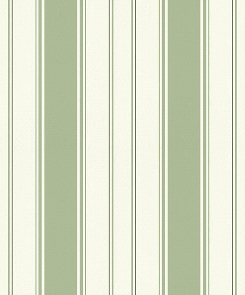 Carta da parati Fondo crema con strisce verticali verdi uniformi, Parati geometrica classici, Parati geometrica a righe classici, a00560 : Uwalls.it