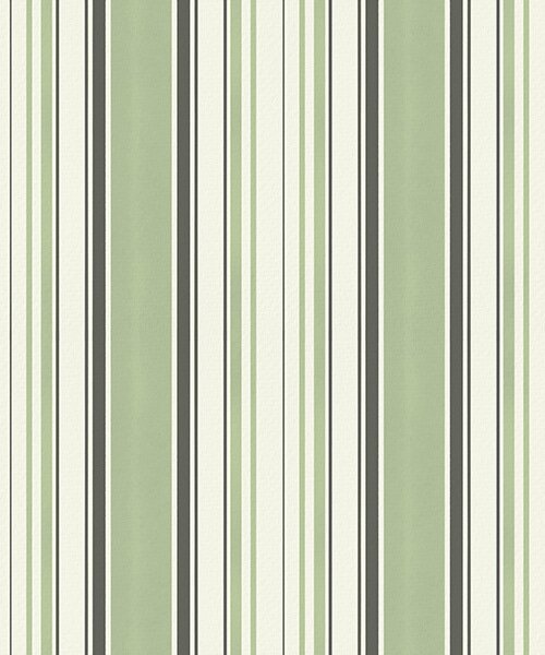 Carta da parati Sfondo crema con un mix di strisce verdi e nere, Parati geometrica classici, Parati geometrica a righe classici, a00563 : Uwalls.it