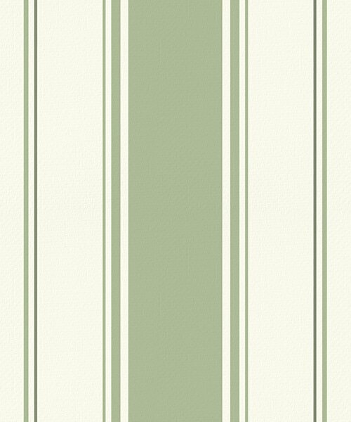 Carta da parati Fondo crema con ampie strisce verde chiaro, Parati geometrica classici, Parati geometrica a righe classici, a00561 : Uwalls.it
