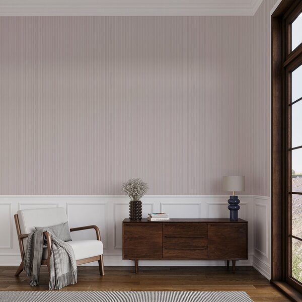 Carta da parati Strisce verticali rosa chiaro dallo stile delicato, Parati geometrica classici, Parati geometrica a righe classici, a00567 : Uwalls.it