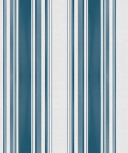 Carta da parati Strisce blu di spessore variabile con spazi vuoti, Parati geometrica classici, Parati geometrica a righe classici, a00568 : Uwalls.it