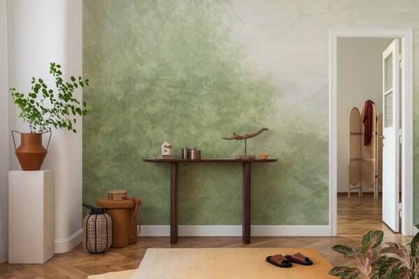 Carta da parati Imitazione di foglie su un muro di cemento, Carta da parati lastrazione, w04468 : Uwalls.it