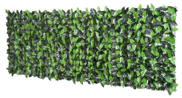 Outsunny Rotolo Siepe Artificiale Finta Sempreverde Artificiale Sintetica ,Siepe Finta Siepe Artificiale 1×3m Recinzione|Aosom