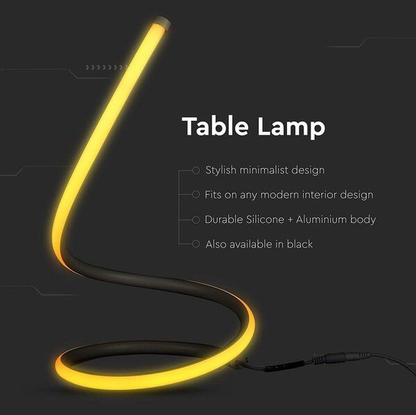 Lampada da tavolo Led Spiral Nera 20W Bianco caldo 3000K V-TAC