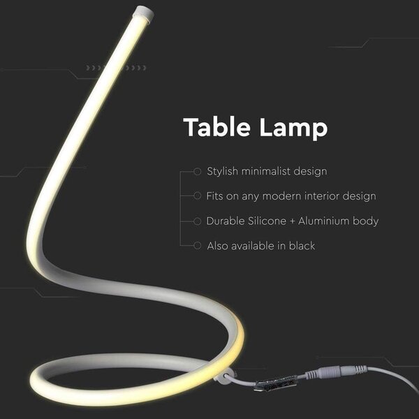 Lampada da tavolo Led Spiral Bianca 20W Bianco caldo 3000K V-TAC