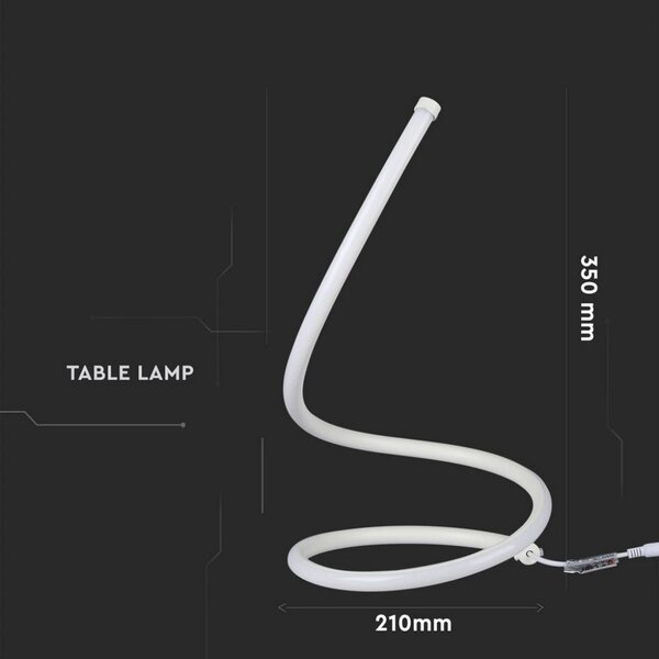 Lampada da tavolo Led Spiral Bianca 20W Bianco caldo 3000K V-TAC