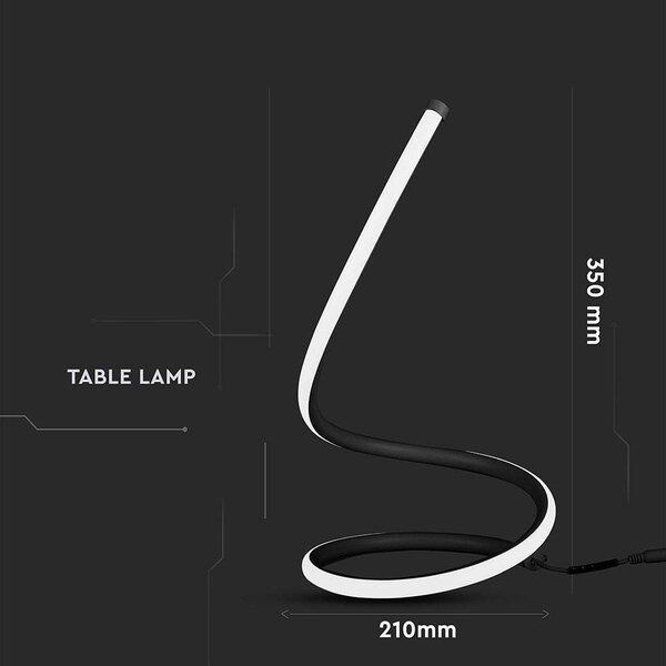 Lampada da tavolo Led Spiral Nera 20W Bianco caldo 3000K V-TAC