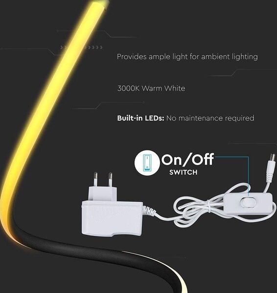 Lampada da tavolo Led Spiral Nera 20W Bianco caldo 3000K V-TAC