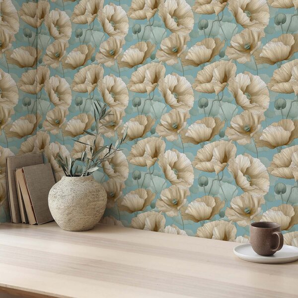 Carta da parati Grandi fiori, Parati fiori e piante classici, a00539 : Uwalls.it