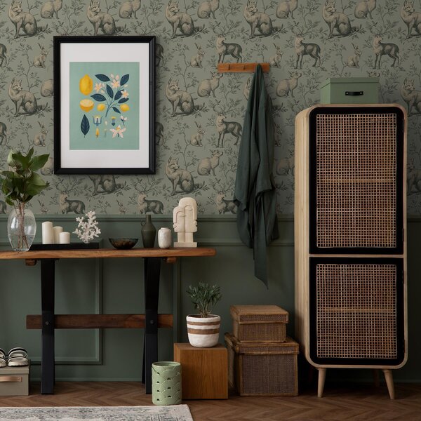 Carta da parati Animali, Parati stile vintage classici, a00544 : Uwalls.it