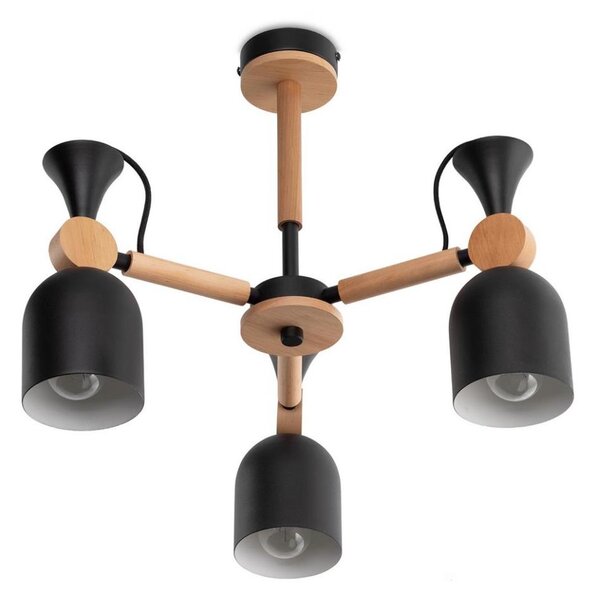 Lampadario a sospensione con supporto rigido MONTE 3xE27/60W/230V