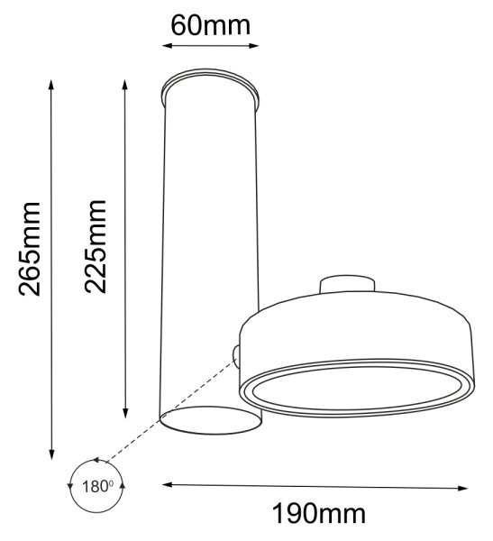 Shilo 2208 - Faretto NATORI 1xGU10/15W/230V nero