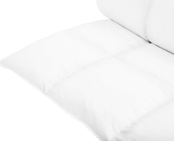 Piumino in cotone Japara bianco misura singola 135 x 200 cm imbottitura in piumino d'anatra trapuntato biancheria da letto camera da letto Beliani