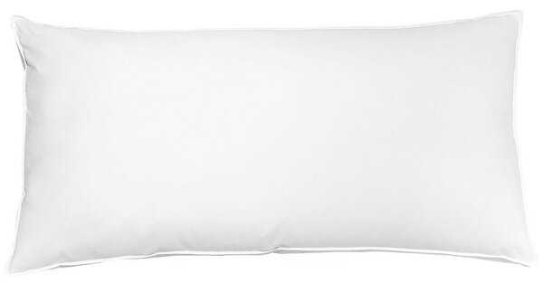 Cuscino da letto guanciale Cotone Bianco Piumino D'anatra e Piume 40 x 80 cm Medio Morbido Beliani