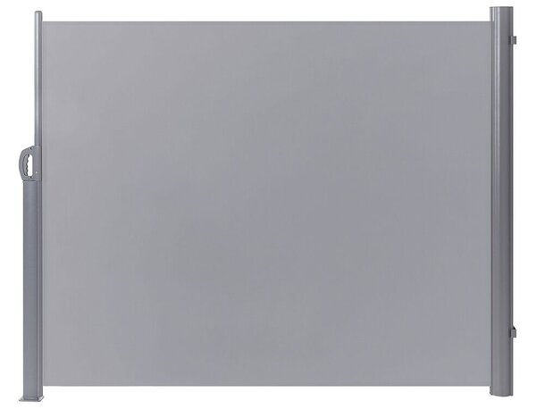 Tenda Laterale da Sole Estraibile Per Giardino Rettangolare 160 x 300 cm Grigio Chiaro Beliani