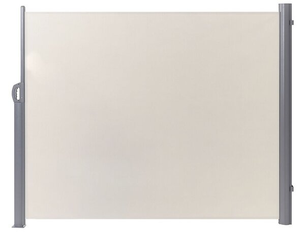 Tenda Laterale da Sole Estraibile Per Giardino Rettangolare 160 x 300 cm Beige Beliani