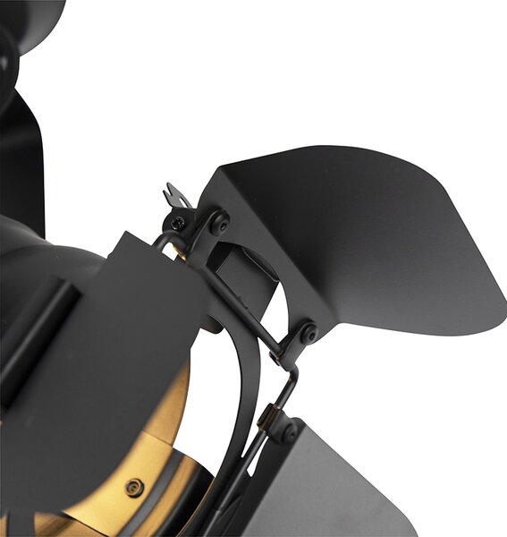 Faretto da studio smart nero orientabile e inclinabile con WiFi A60 - Movie