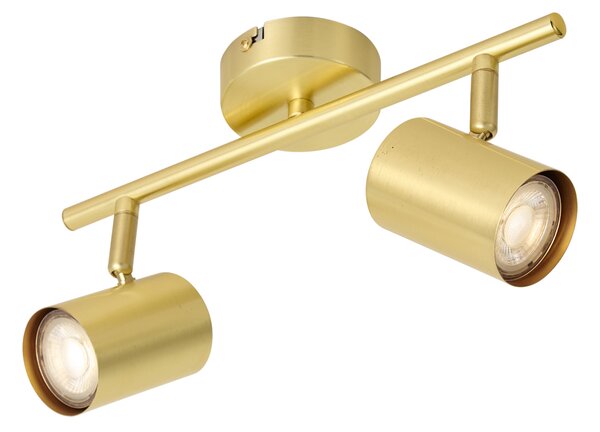 Plafoniera moderna in ottone a 2 luci orientabili - Jeana