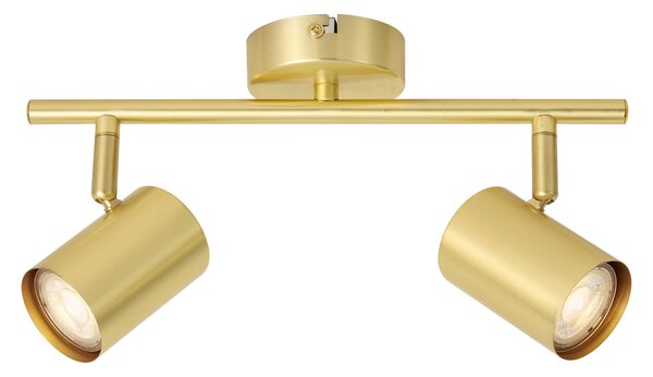 Plafoniera moderna in ottone a 2 luci orientabili - Jeana