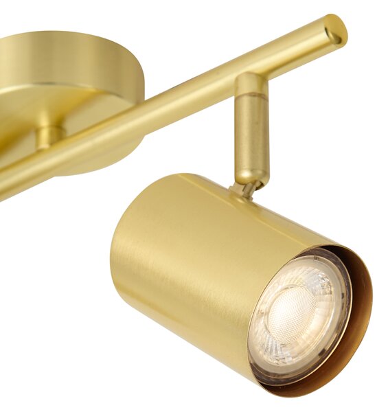 Plafoniera moderna in ottone a 2 luci orientabili - Jeana