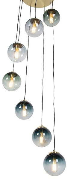 Lampada a sospensione smart ottone 7 luci incl. WiFi ST64 - Pallon