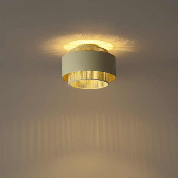 Plafoniera moderna beige con corda - Kora