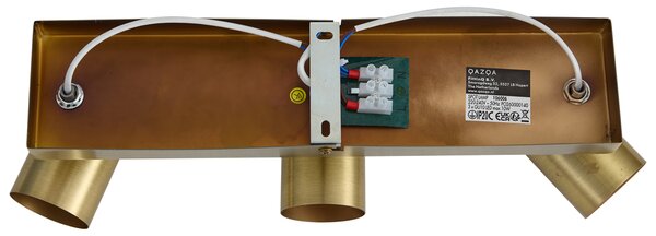 Plafoniera moderna bronzo 3 luci regolabile rettangolare - Jeana
