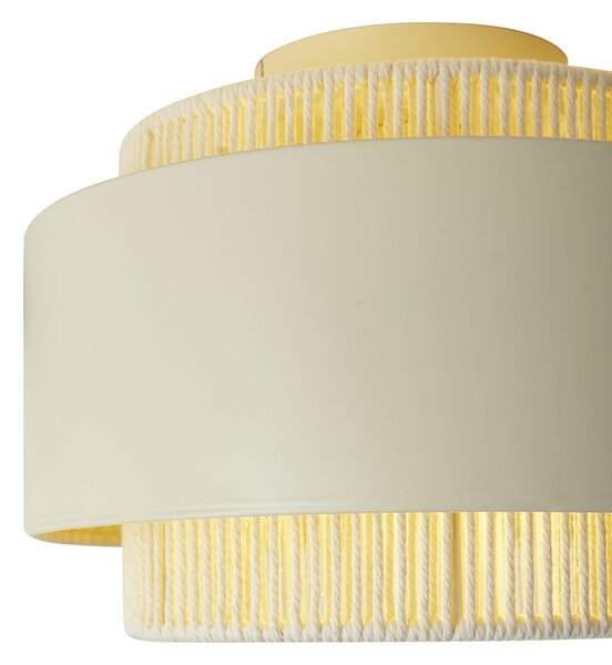 Plafoniera moderna beige con corda - Kora
