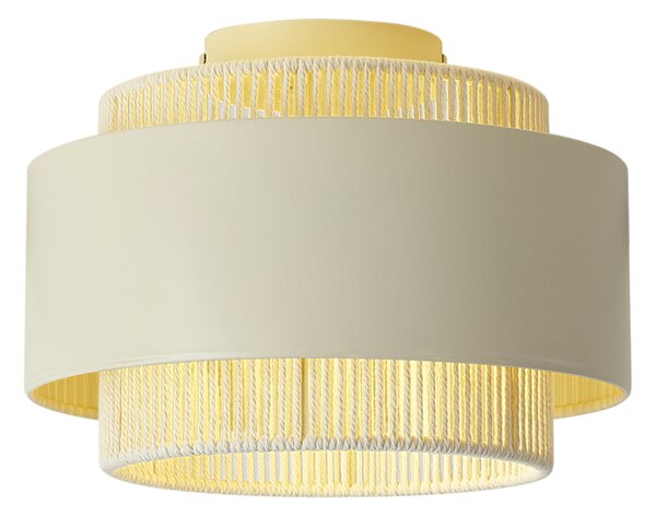 Plafoniera moderna beige con corda - Kora