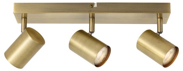 Plafoniera moderna bronzo 3 luci regolabile rettangolare - Jeana