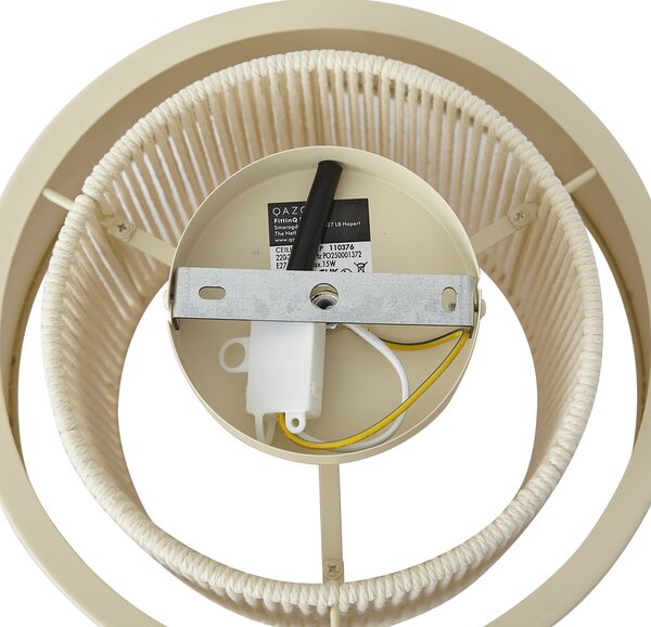 Plafoniera moderna beige con corda - Kora