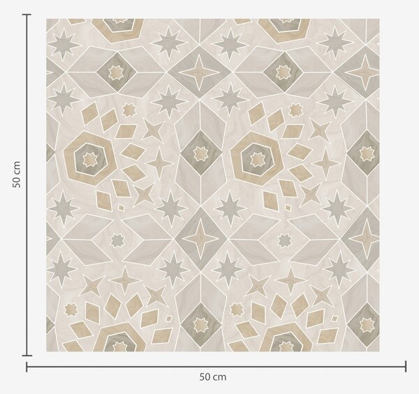 Carta da parati Motivo geometrico a mosaico nei toni caldi del beige, Parati astratta classici, a00606 : Uwalls.it