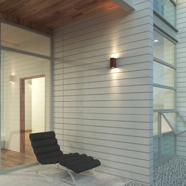 Applique classico top light atene ag co gu10 led ip65 biemissione alluminio - Top Light
