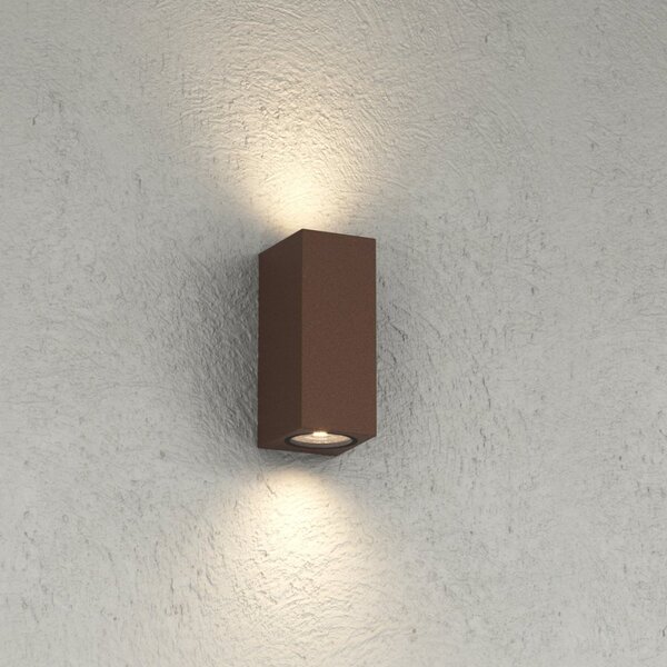 Applique classico top light atene ag co gu10 led ip65 biemissione alluminio - Top Light