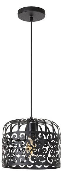 Rabalux 2156 - Lampadario ALESSANDRA 1xE27/60W/230V nero