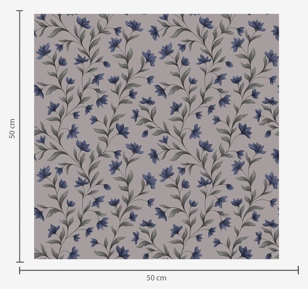 Carta da parati Campanule su sfondo rosa cipria, Parati fiori e piante classici, a00622v2 : Uwalls.it