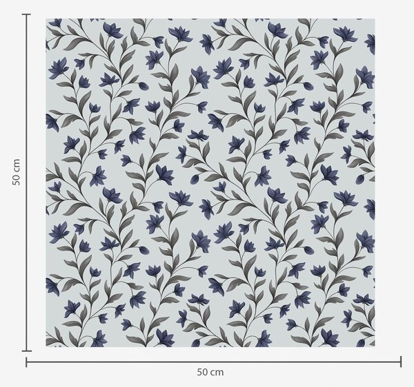 Carta da parati Campanule su sfondo azzurro, Parati fiori e piante classici, a00622v3 : Uwalls.it