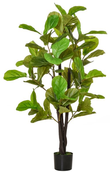 Pianta Artificiale Ficus H130 cm con Vaso Verde