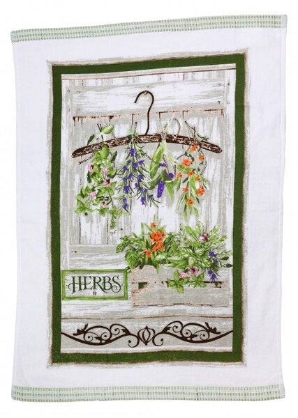 Strofinaccio da cucina Herbs 50x70 cm