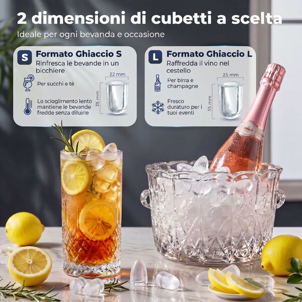 HOMCOM Macchina del Ghiaccio Autopulente da 9 Cubetti in 6-12 Minuti, in PP e Acciaio Inox, 24.2x35.3x33 cm, Nera|Aosom